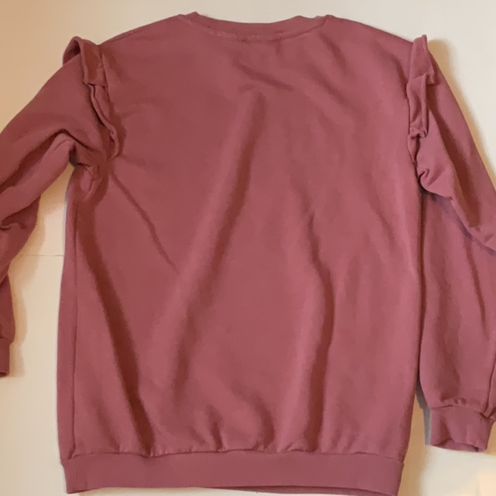 H&M Kids Pink Ruffle Terry Sweatshirt - Picture 6 of 7